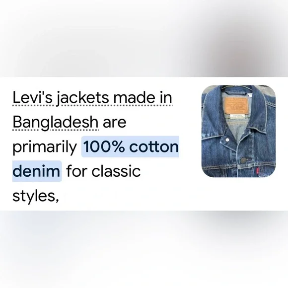 Levi's Blue Denim Jacket - Picture 3 of 3